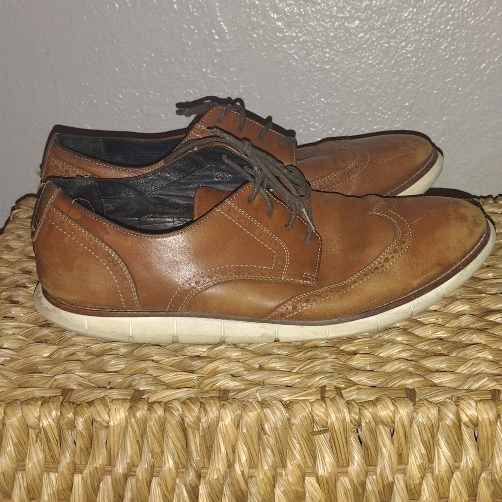 Johnson & Murphy Milson Wing Tip Dress Shoes With G Fore Insoles 10.5 View 4